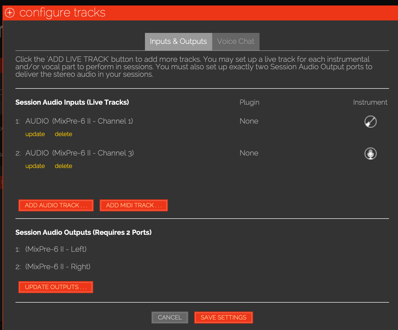Using a MixPre6 II with Jamkazam Sound Devices