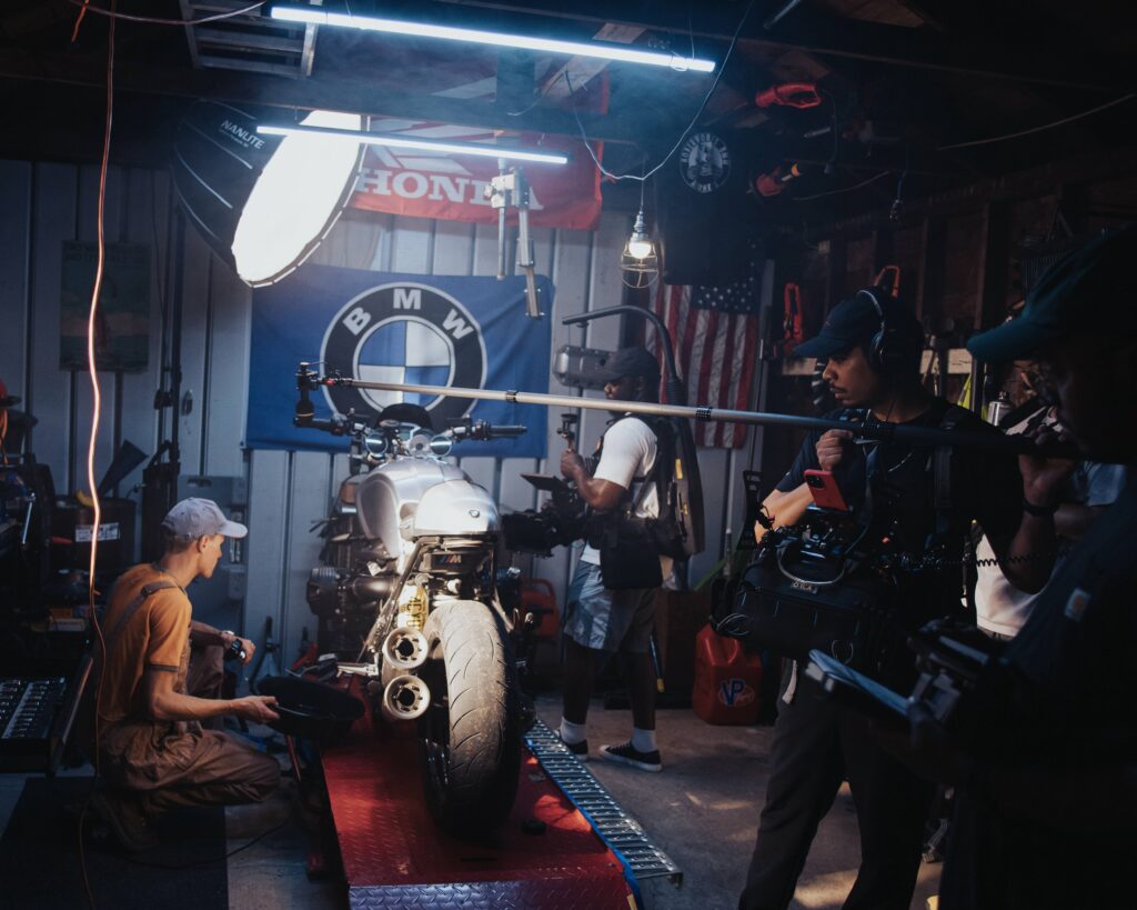 Juan Ortiz on set